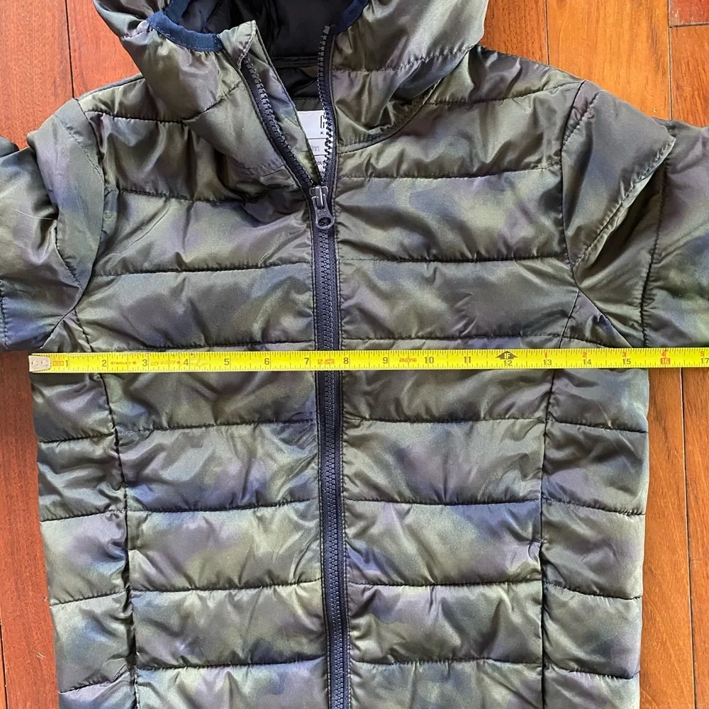Gap Kids Green blue Hooded Puffer Jacket‎ size 6
